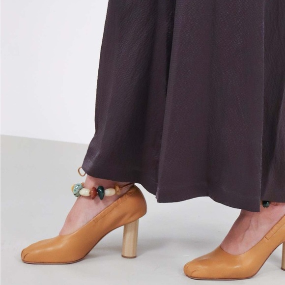 GOLD Ulla Johnson beaded ballet heels - Picture 1 of 11